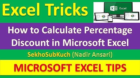Excel Tips and Tricks : How to Calculate Percentage Discount in Microsoft Excel [Urdu / Hindi]