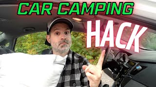 how to make a car seat more comfortable (Car camping hack)