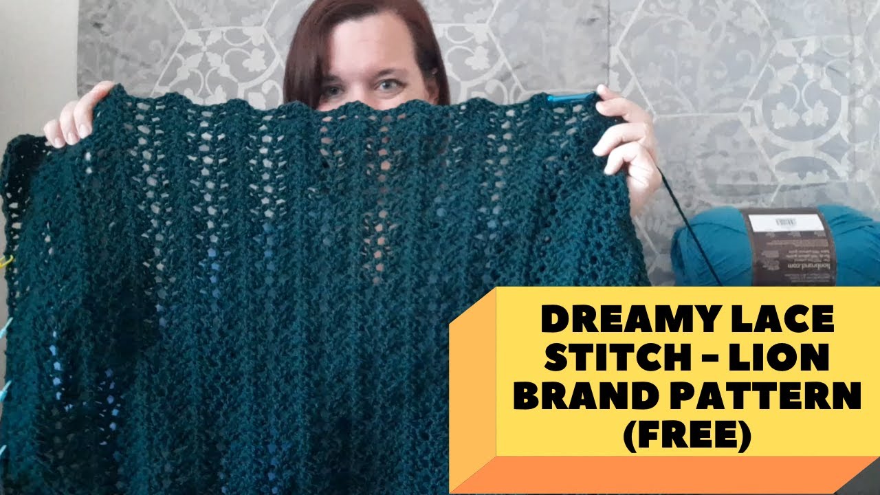 How to Crochet Dreamy Lace Stitch for Dreamy Lace Baby Throw from Lion Brand Yarn (2020)