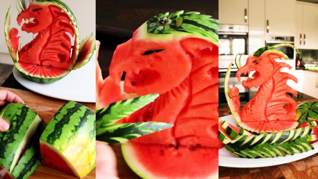 Creative Watermelon Challenge - Super Watermelon Dragon Decoration Ideas