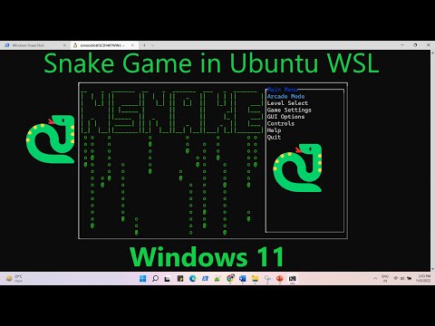 How to play Snake Game in Ubuntu WSL on Windows 11 | nsnake 3.0 in Windows Subsystem for Linux