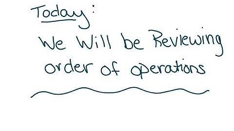 Lesson 2: Unit 1 order of operations