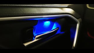 Toyota RAV4 (20192024): Installation of Interior Door Handle Blue LED Bowl Lights.