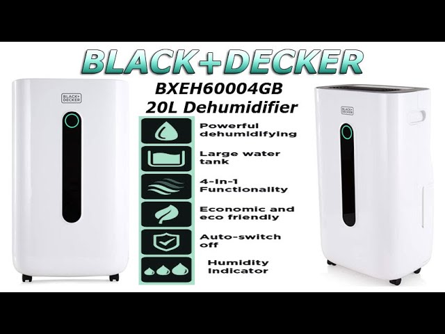 Black+decker BDT20WTB 20-Pint Portable Dehumidifier