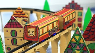 DIY Overhead Railway with Electric Train - Ferrocarril Elevado con Tren Eléctrico