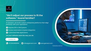 Tired of Adapting to Your Software? | Build Custom ERP & CRM Systems with Gensact