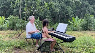 Piano Lesson with Dad  Ravel Concerto in G  excerpt slow mov.