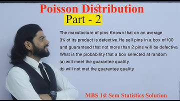 Poisson Distribution (Probability ) Part 2 MBS MBA MPA MSC BSC TU PU Solution By Kshitiz Subedi