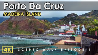 Porto Da Cruz, Madeira Island - 4K City Walking Tour with Real Sounds