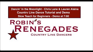Dancin' In the Moonlight - Chris Lane & Lauren Alaina - Beginner Line Dance Tutorial and Demo