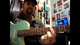 Video thumbnail of "Open G tuning guitar lesson. Keith Richards style chords. Brown Sugar"