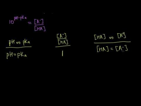 Tampon Çözeltiler İçin pH ve pKa Arasındaki İlişki (Kimya)
