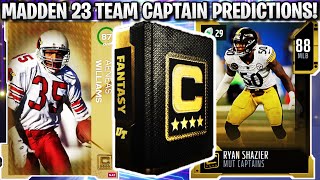 MADDEN 23 TEAM CAPTAIN PREDICTIONS | MADDEN 23 ULTIMATE TEAM