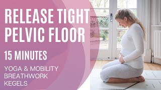 Pregnancy Routine | Release tight pelvic floor muscles #pregnancyyoga #kegelexercises #pelvicfloor screenshot 2