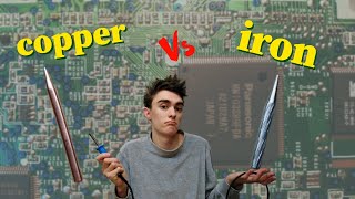 Cheap soldering iron tips follow up  iron vs. copper?