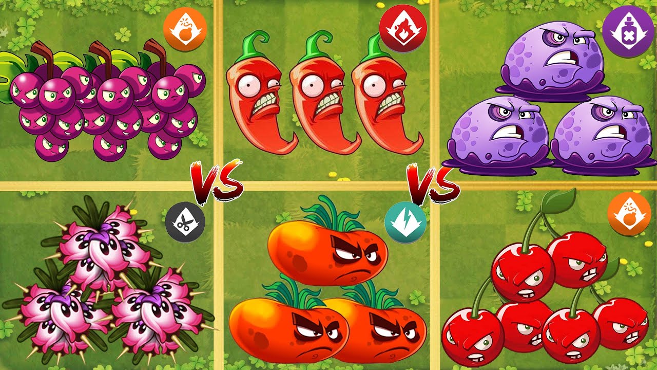 Pvz 2 Gameplay - 6 Super Bomb Plants Challenge - Who 's Strongest Plant ？