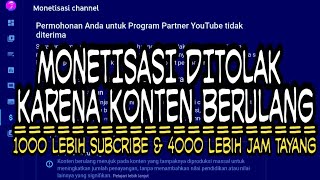 Monetisasi ditolak karena konten berulang, ikuti cara berikut pasti berhasil