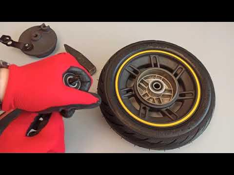 Как поменять подшипник на электросамокате Замена передних подшипников Ninebot Max - YouTube