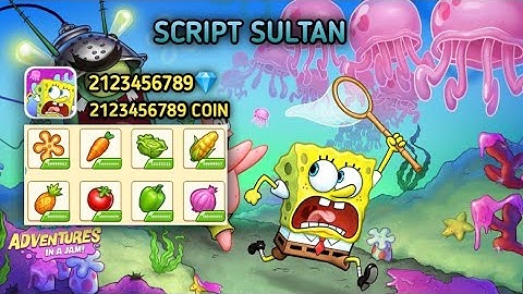 SCRIPT UNLIMITED DIAMOND DAN COIN !!- SPONGEBOB ADVANTURES IN A JAM