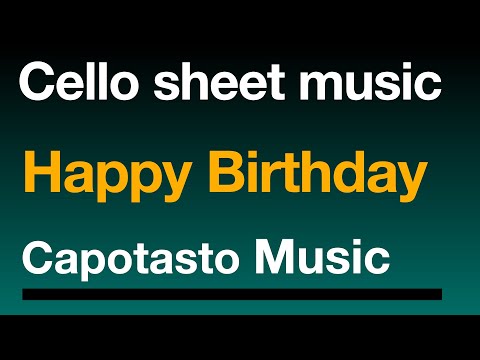 Free Easy Cello Sheet Music Score Happy Birthday To You Youtube