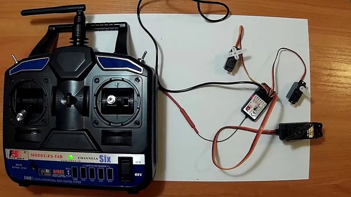 How to bind FLYSKY FS-T6B transmitter receiver. SERVO tutorial