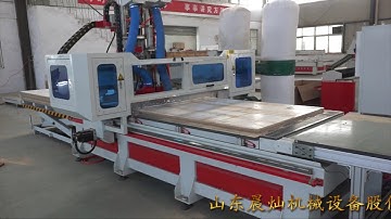 auto loading  unloading auto tool changer cnc furniture production line