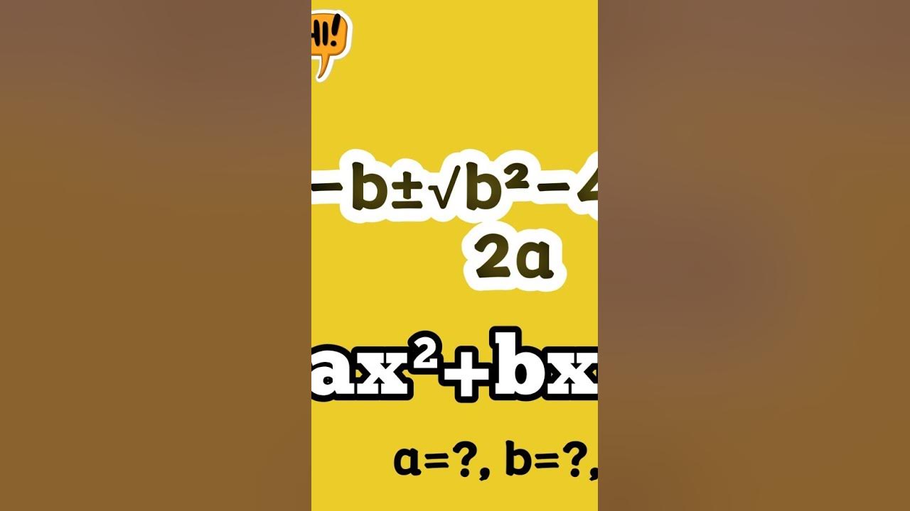 Quadratic Equation Solution Quadratic formula Math For High School