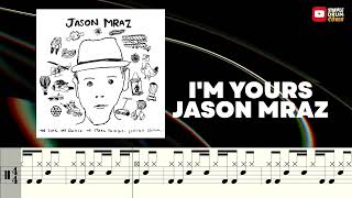 Download Lagu I'M YOURS - JASON MRAZ ⎪ Drum Score⎪Drum Sheet Music | Drumless music MP3