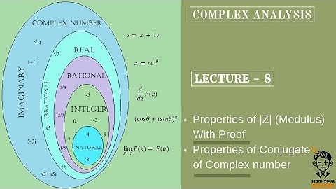 LECTURE 8 | PROPERTIES OF MODULUS | PROPERTIES OF CONJUGATE | COMPLEX ANALYSIS