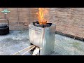Cement ideas  /Make your own charcoal stove from square corrugated iron barrels