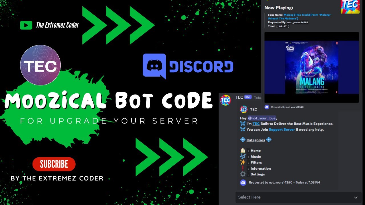 Codebot Upgrade MOOZICAL BOT CODE | UPGRADE YOUR SERVER | SIMPLE CODE | Without Coding ...