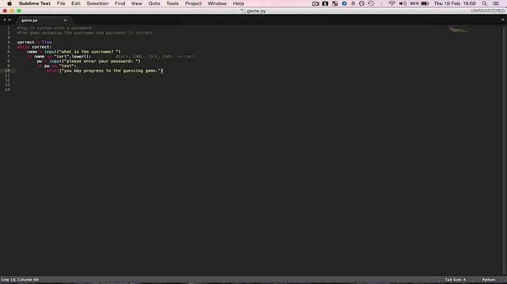 Basics of Python - How to Make a username and password(part 1) - new