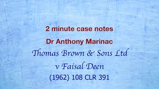 Thomas Brown & Sons v Faisal Deen (Detinue)