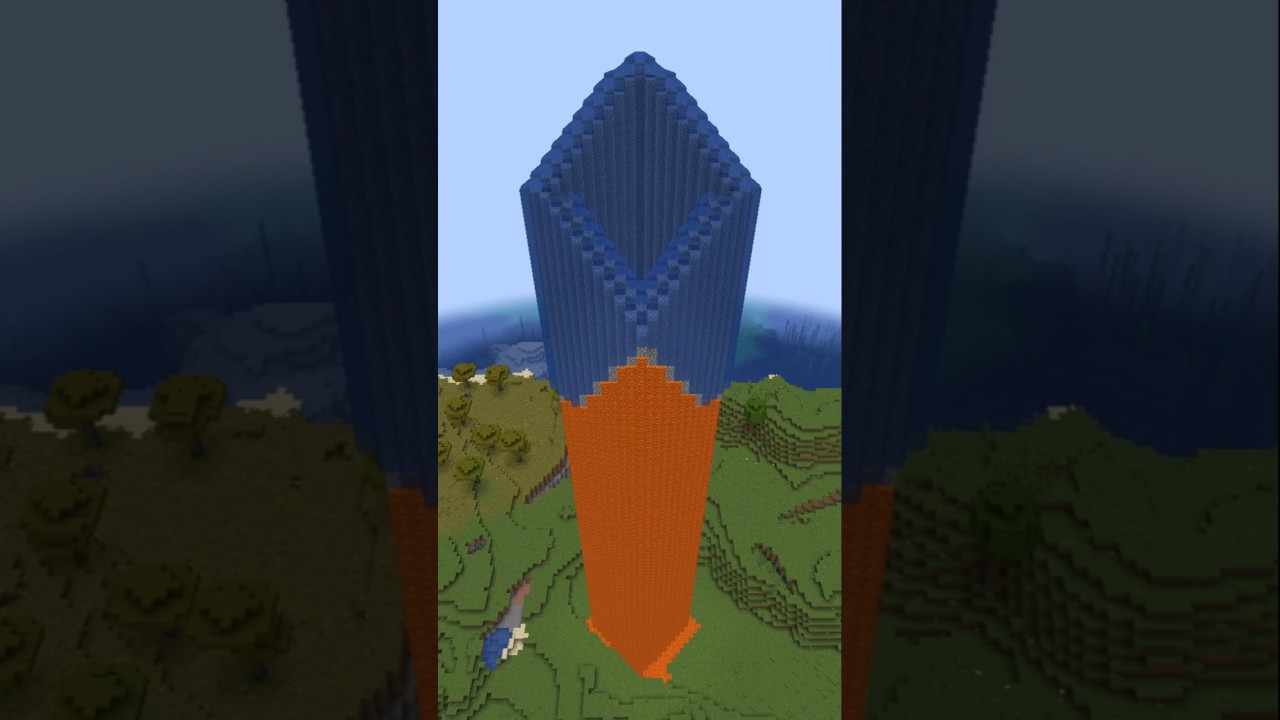 Biggest Cobless stone tower in minecraft🤯! 