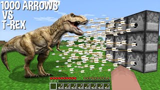 Can T-REX DINOSAUR Withstand 1000 ARROWS in Minecraft EPIC Experiment !?