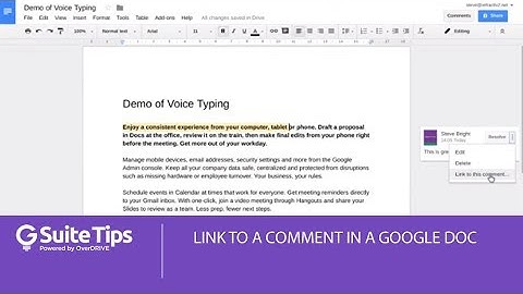 Link to a comment in a Google Doc