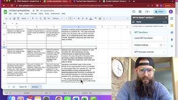 Using Chat GPT + Google Sheets  to Write Student Feedback