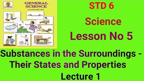 @swatisclasses STD 6 Science L.no 5 Substances in the Surrounding-Their States and properties