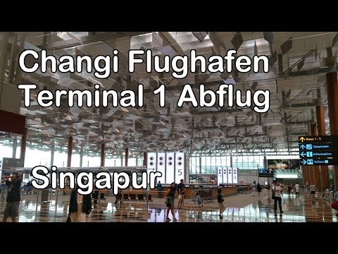 Singapur: Changi Flughafen (SIN) Terminal 1 Abflug Deutsch