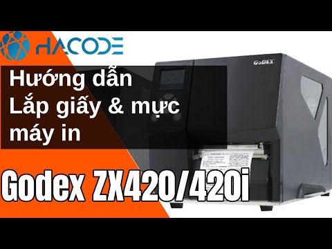 Hướng dẫn lắp giấy mực máy in Godex ZX420/420i
