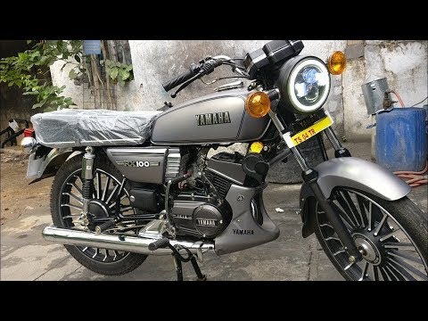 New Yamaha Rx 100 Gun Metal Grey Yamaha Rx 100 Rx 100 Custom Made Bike Youtube