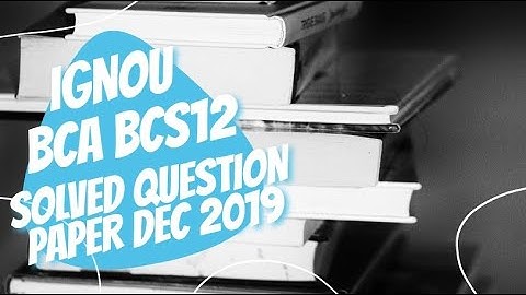 BCS-012 Basic Mathematics | December 2019 | BCA IGNOU | Solution Set | SelfStudies #bcs012 #bcs12