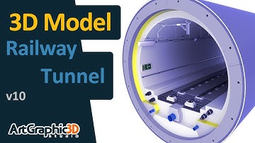 Professional Underground Railway Tunnel 3D Model | Realistic Modeling in Blender 3D