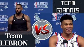 Lebron team vs Giannis team// 2019 nba all star highlights