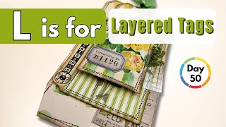 ✨ Layered Tags You’ll LOVE! Junk Journal Ephemera with Stitching & Style | L is for Layered Tags
