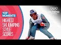Top Olympic Ski Jumping Style Scores of All-Time | Top Moments