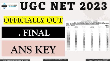 out out || FINAL OFFICIAL ANSWER KEY || UGC NET FINAL ANSWER KEYS 2023 || UGC NET RESULT 2023