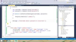 Build a CMS With ASP NET Web Pages 4-3  User Authentication and Login