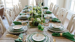 🍏Green and Gold Fall Harvest Tablescape Ideas 🧩HER Tablescapes HT #fall  #tablescape