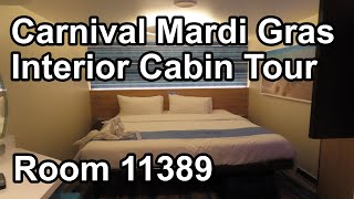 Carnival Marti Gras Inside Room Tour